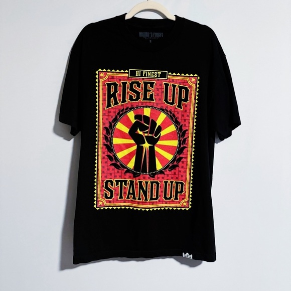 Hawaii’s Finest - Black Rise Up Stand Up Tee - Picture 1 of 4